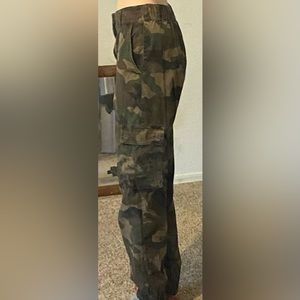 Camo Army Trousers, Loose Fit, Casual